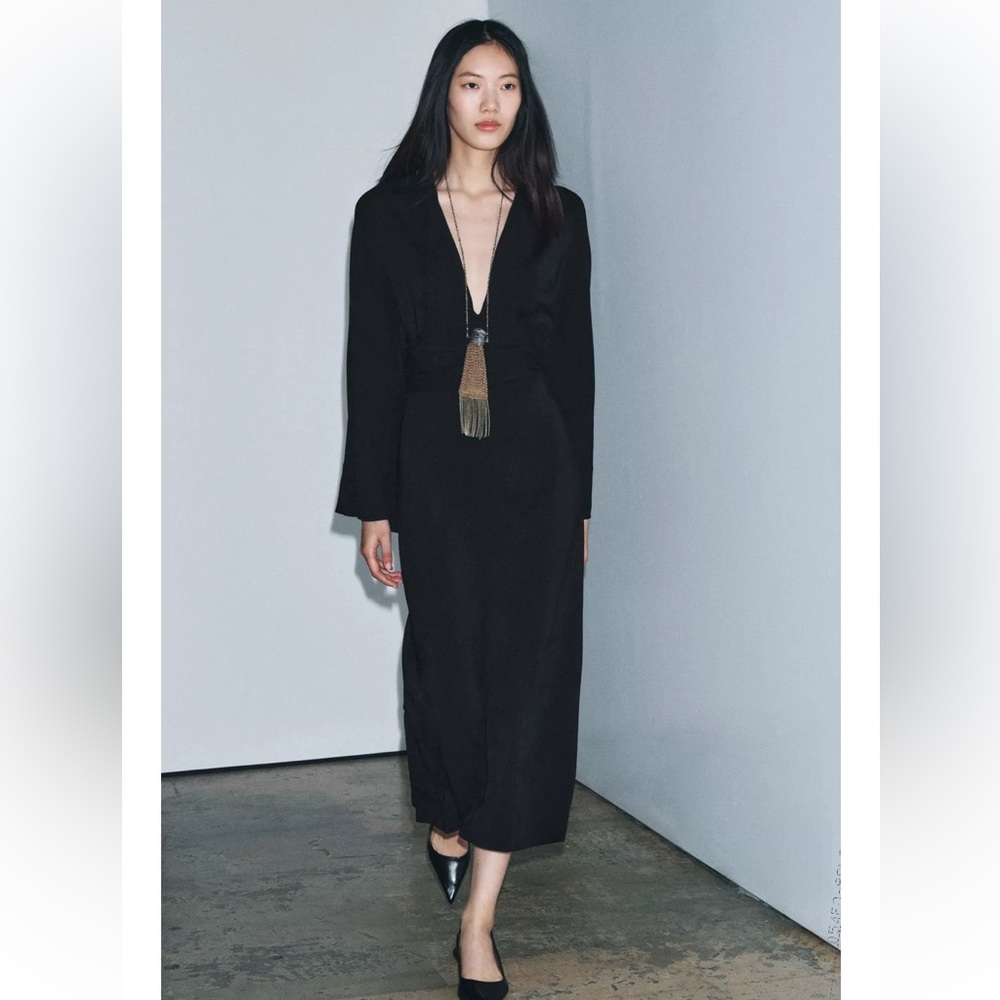 ZW COLLECTION MIDI DRESS WITH TIES
